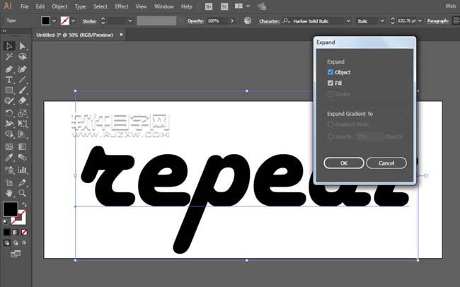 ai怎么給字體多層描邊