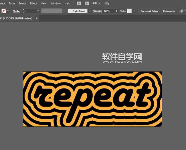 ai怎么給字體多層描邊