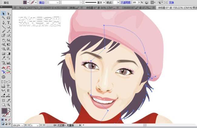 ai怎么設計戴帽子的女孩