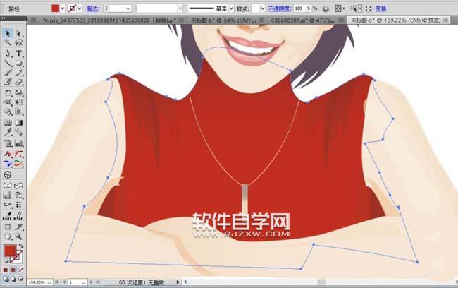 ai怎么設計戴帽子的女孩