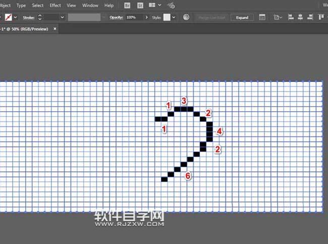 ai像素愛心怎么畫