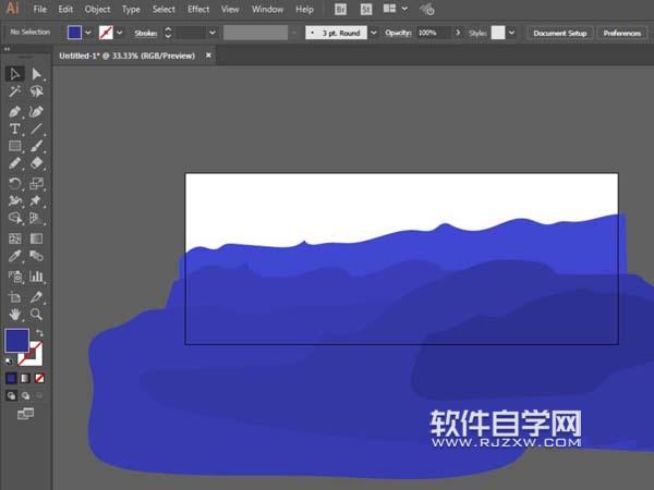 AI怎么設(shè)計(jì)夕陽(yáng)西下的插畫(huà)