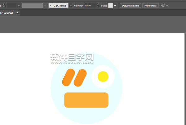 ai怎么畫早餐圖標