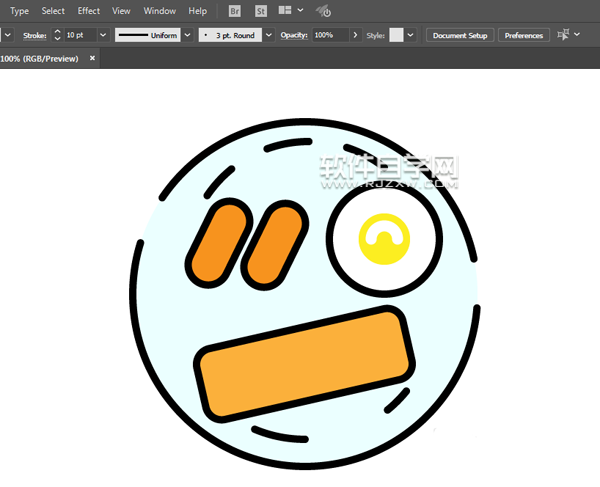 ai怎么畫早餐圖標
