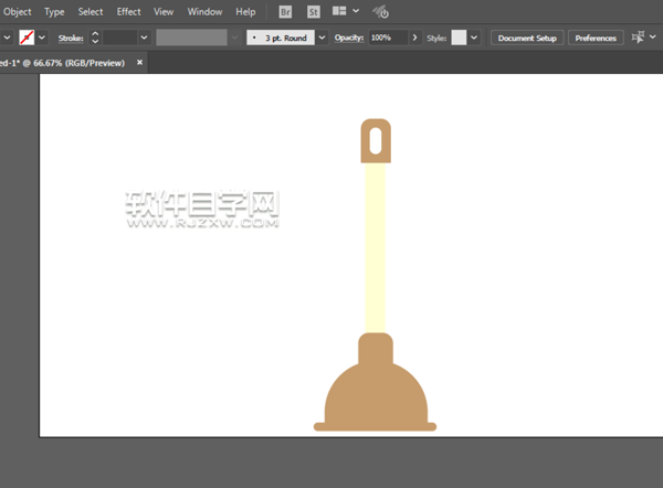 ai怎么畫(huà)馬桶塞
