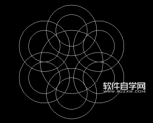 cad怎么畫六連環圖案