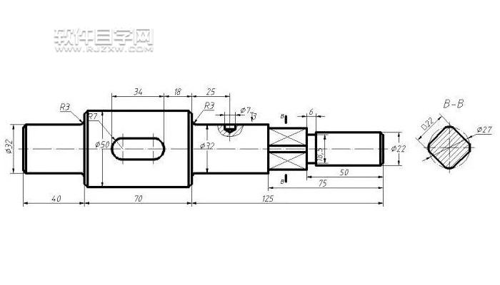 軸的cad練習圖紙