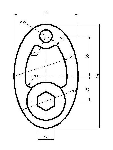 CAD平面練習(xí)圖(1)