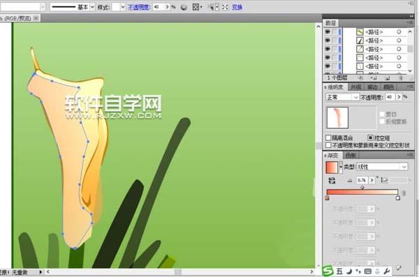 ai怎么畫(huà)馬蹄蓮花束圖片