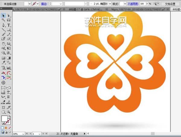 ai怎么畫(huà)心形夢(mèng)幻花朵