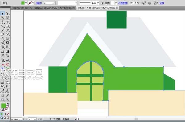 ai怎么設計小房子簡筆畫