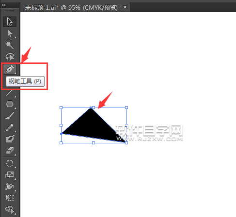 ai三角形怎么轉(zhuǎn)換為矩形形狀