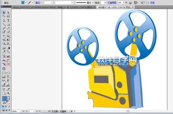老式放映機怎么用AI設計
