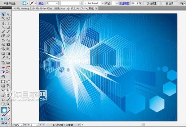 ai怎么繪制藍色科技背景
