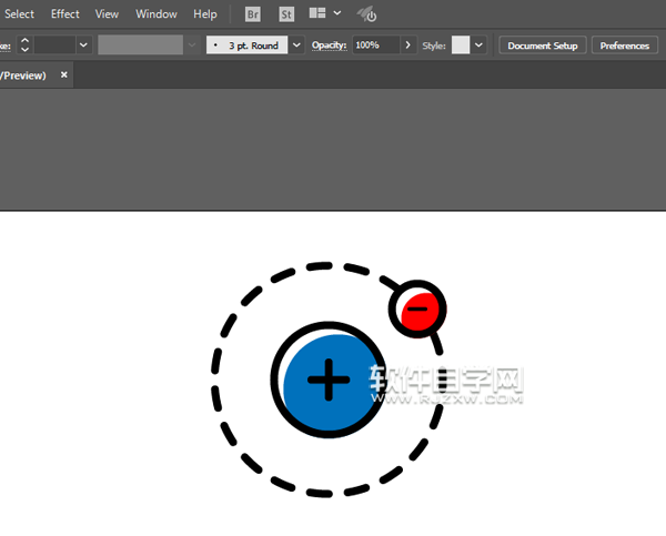 ai怎么設計正負極logo
