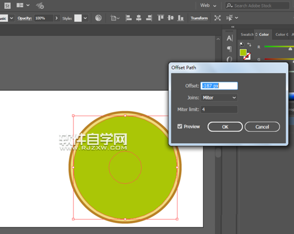 ai怎么畫(huà)獼猴桃圖案