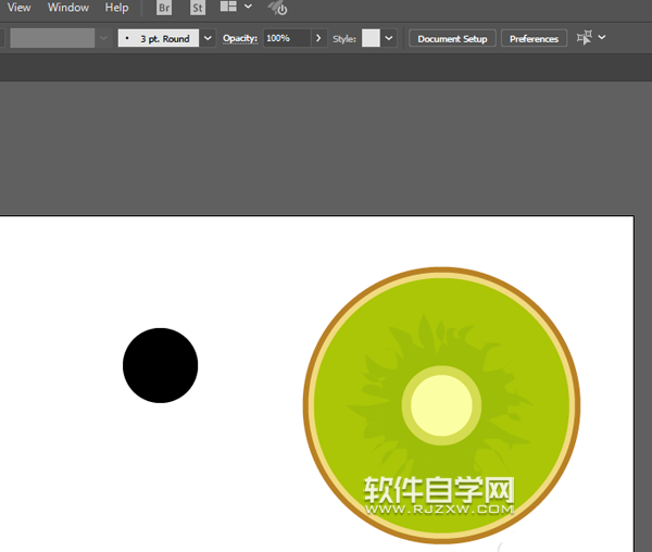 ai怎么畫(huà)獼猴桃圖案