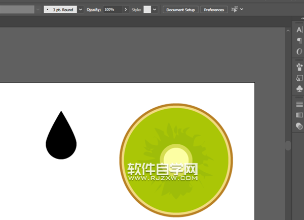 ai怎么畫(huà)獼猴桃圖案