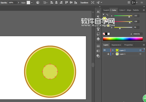 ai怎么畫(huà)獼猴桃圖案