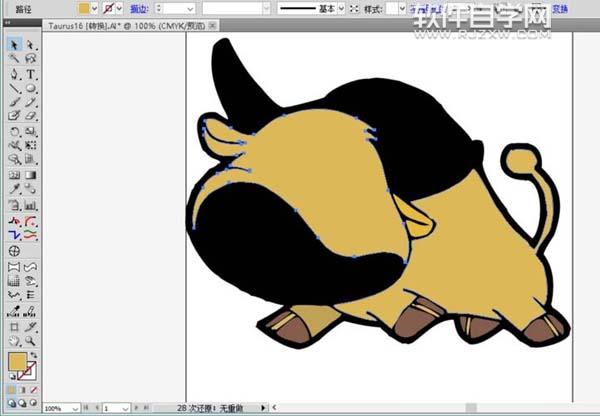 ai怎么畫金牛座圖案