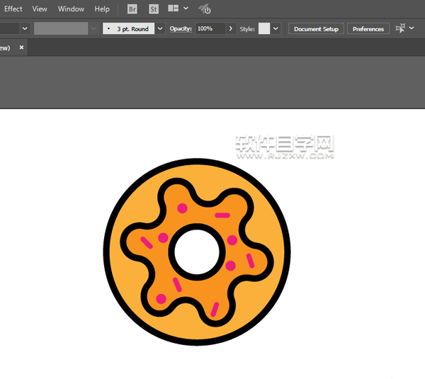 ai怎么畫甜甜圈圖案