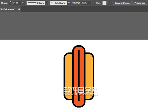 怎么用ai畫火腿腸面包
