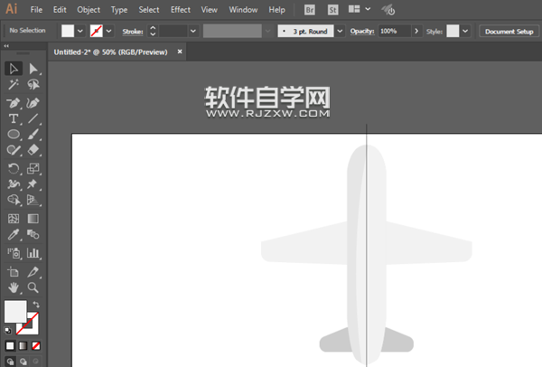 ai怎么畫飛機(jī)圖案