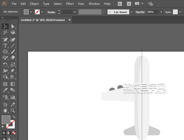 ai怎么畫飛機(jī)圖案