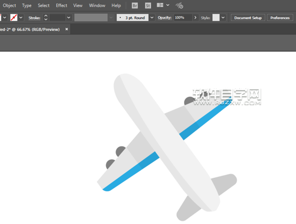 ai怎么畫飛機(jī)圖案