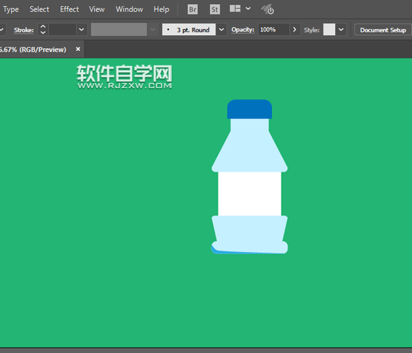 ai怎么畫礦泉水瓶