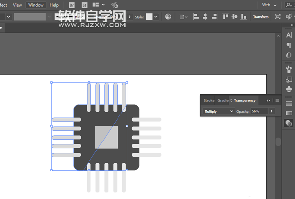 ai怎么畫電腦芯片
