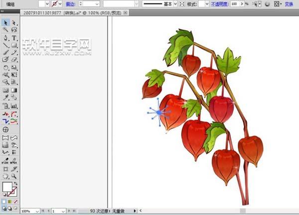 ai怎么畫新鮮燈籠果