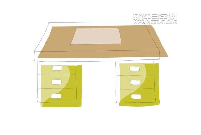 AI怎么畫老師辦公桌簡筆畫