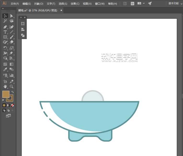 AI怎么畫一碗湯圓簡筆畫
