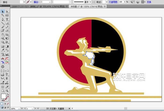 AI怎么設(shè)計(jì)可愛射箭圖案