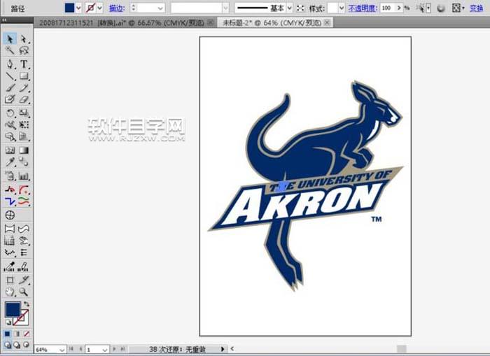 AI怎么繪制袋鼠簡筆畫