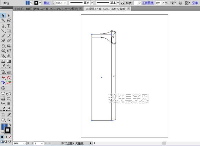 AI怎么繪制ohai打火機(jī)效果圖