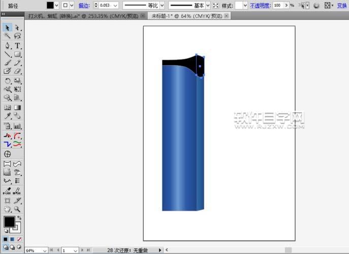 AI怎么繪制ohai打火機(jī)效果圖