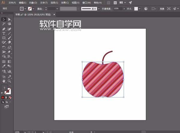 AI蘋果繪制網格風