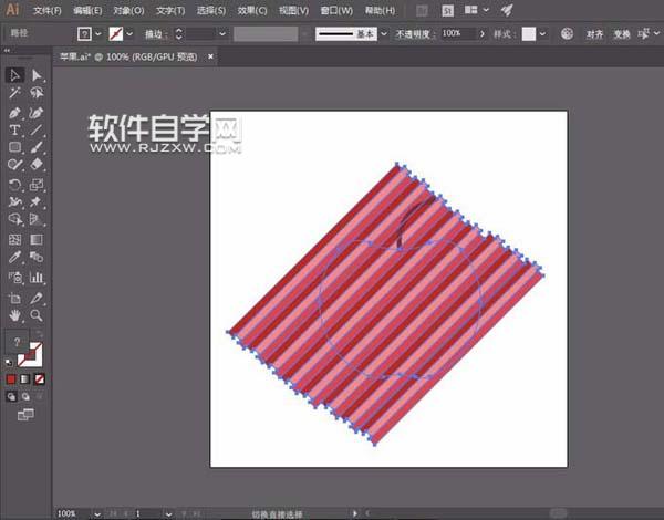 AI蘋果繪制網格風