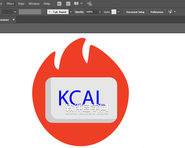 AI怎么畫卡路里符號？
