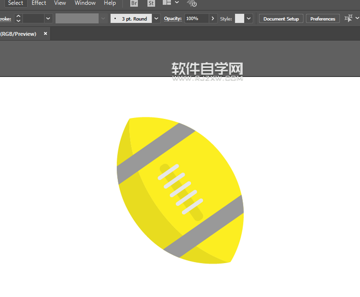 ai怎么畫英式橄欖球？
