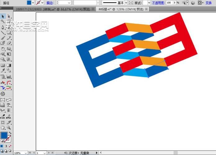 AI怎么繪制E字母的LOGO