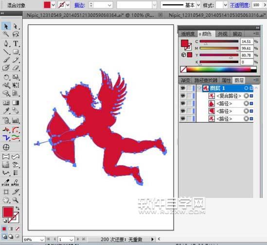 ai怎么繪制丘比特愛天使