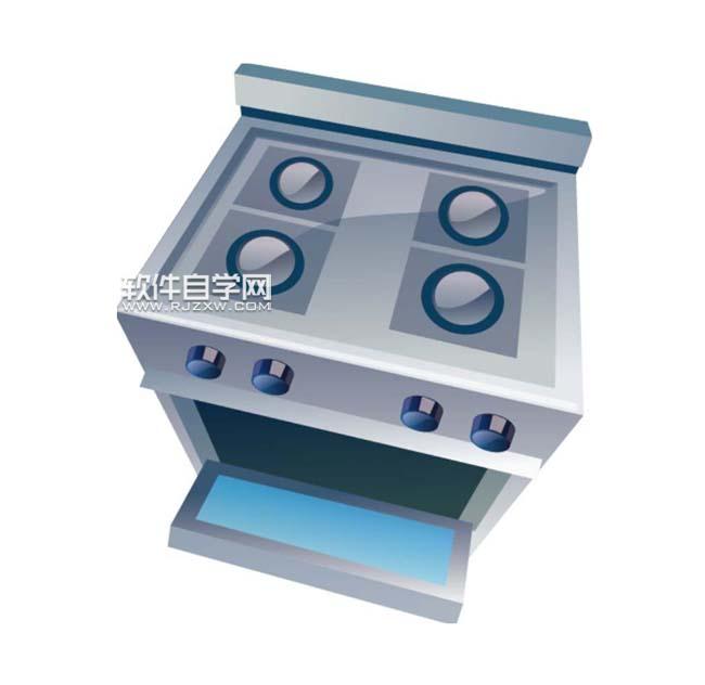 ai怎么畫煤氣灶效果圖片