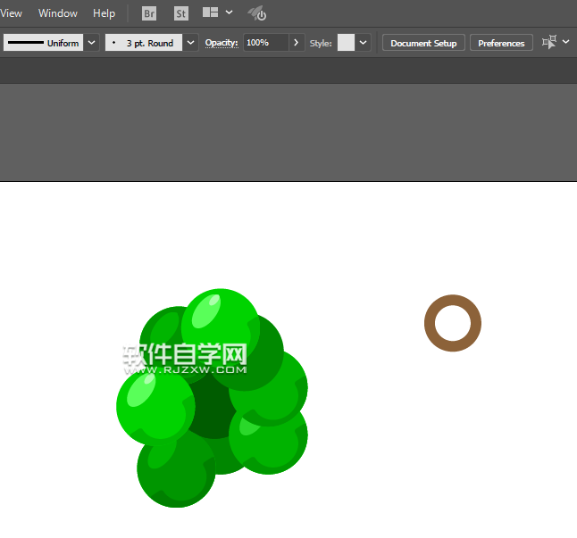 ai怎么繪制青葡萄？