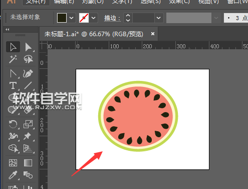 AI怎么繪制西瓜圖標？