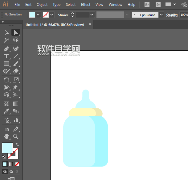 ai怎么畫奶瓶呢？