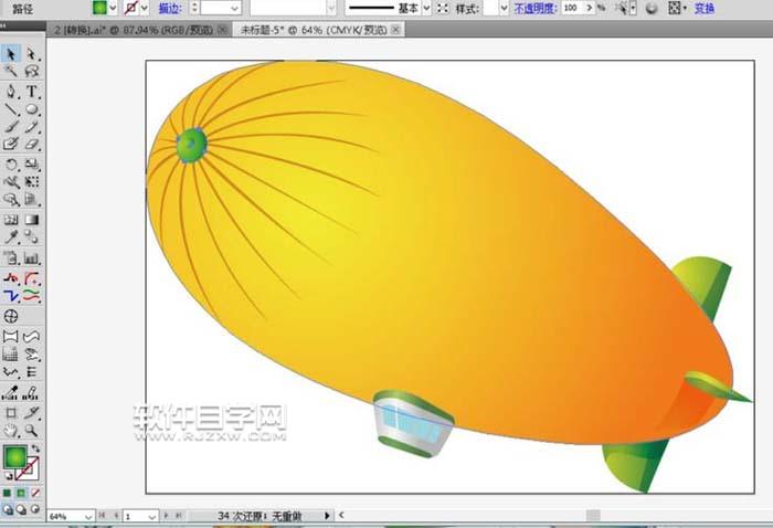 ai飛艇圖標怎么繪制？