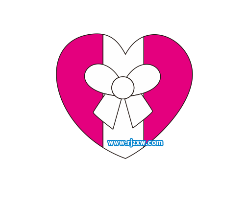 CDR設(shè)計(jì)蝴蝶心結(jié)簡(jiǎn)筆畫(huà)教程